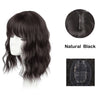 14-Inch Wavy Clip-In Hair Topper with Bangs