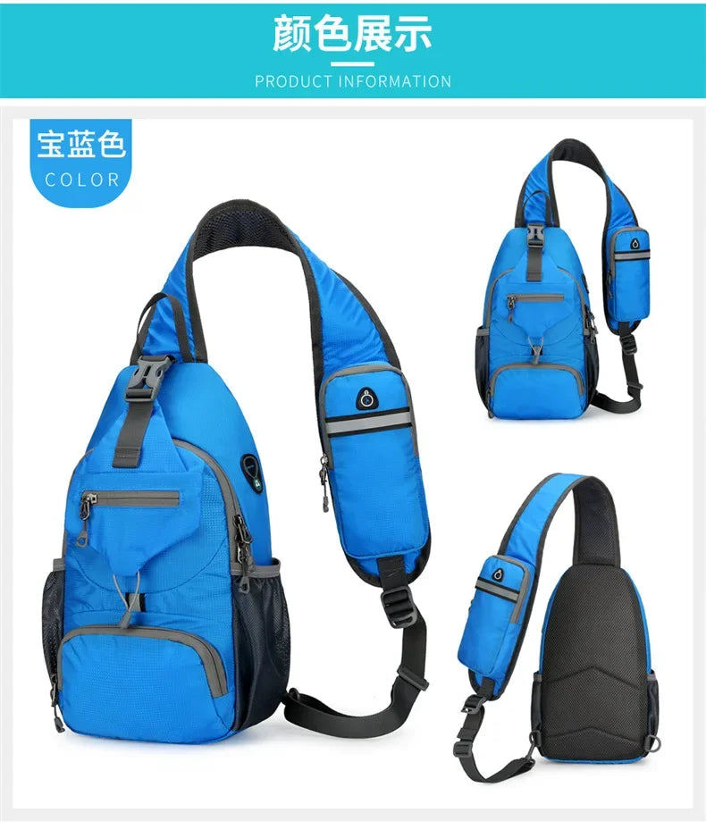 Waterproof Nylon Sling Chest Bag