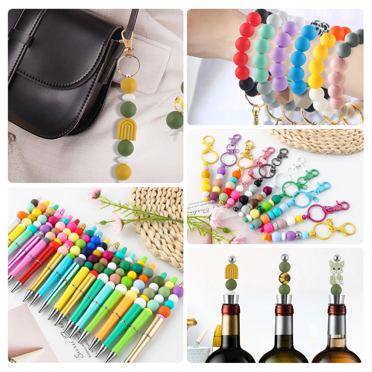 Food-Grade Silicone Beads for Jewelry Making – 3 Sizes