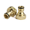Brass Garden Hose Quick Connectors (2-Pack)
