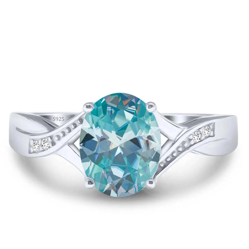Anillo Encantador de Moissanita con Diseño de Hada en Plata de Ley 925