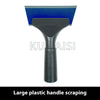 A black plastic handle scraping tool with a blue blade for soft cowhide car wrap and film installation.