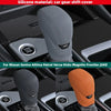 A silicone gear shift cover in gray and orange colors shown for a Nissan Sentra Altima Patrol Versa vehicle interior.