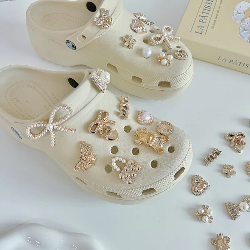 Sparkling Rhinestone Shoe Charms Set