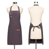 Canvas Cotton Cooking Apron with Adjustable Halter Neck and Large Pockets