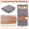 Portable Bamboo Circular Knitting Needle Set with Storage Case