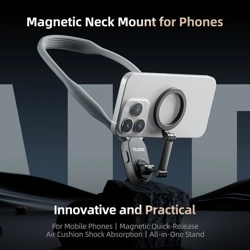 Magnetic Neck Mount for Hands-Free Phone Filming