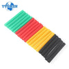 A multipack of heat shrink tubing in various colors, including green, red, yellow, and black.