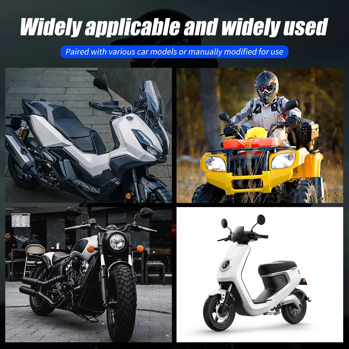 Motorcycle Z-Shaped Mirror Bracket for LED Light Mounting