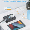 Ultra-Slim Flat Power Strip with 6 Outlets and 4 USB Ports