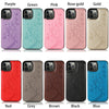 Butterfly Embossed Leather Wallet Case with Magnetic Flip Closure