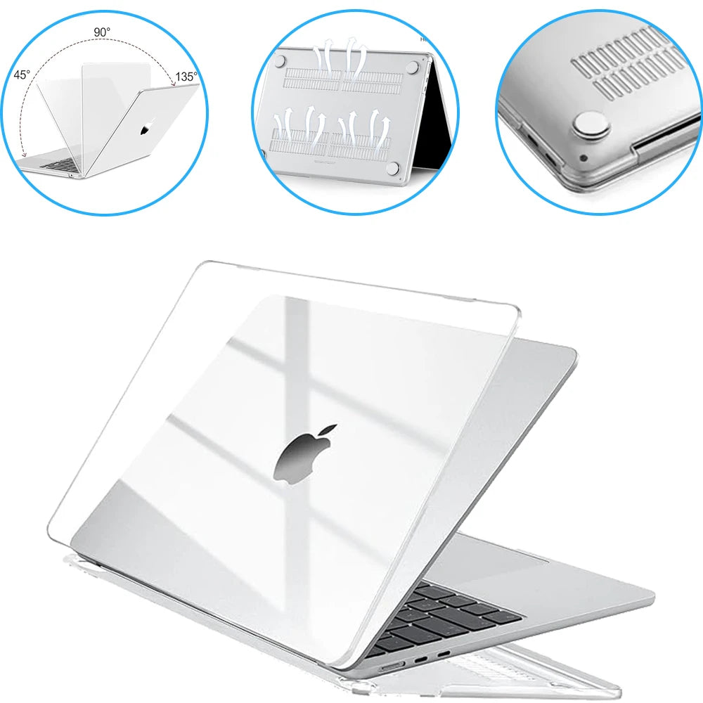 Clear Hard Shell Case for MacBook Pro with Keyboard Cover & Screen Protector