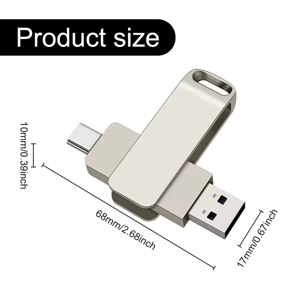Dual USB-C and USB 3.0 Flash Drive