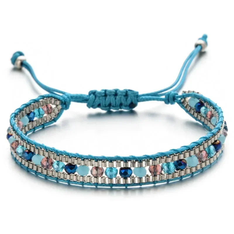Bohemian Crystal Beaded Bracelet