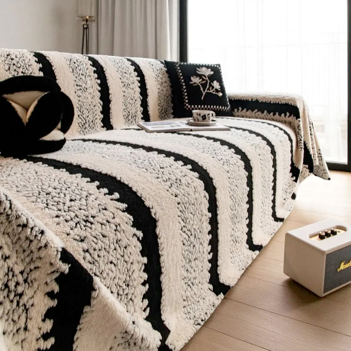 Bohemian Jacquard Sofa Throw Blanket – Soft Plush Cover for Living Room