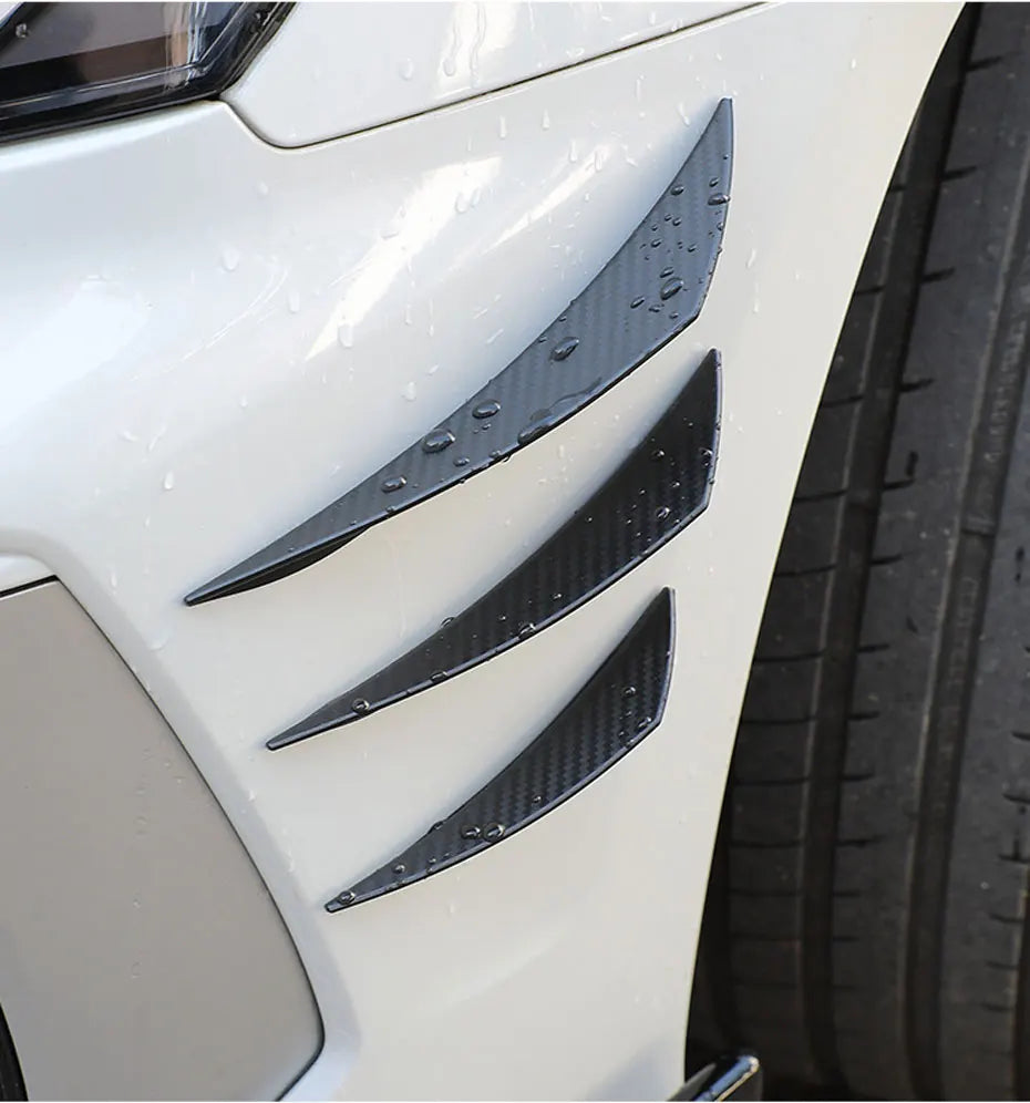 Universal Front Bumper Splitter Kit - 6-Piece Car Styling Fins