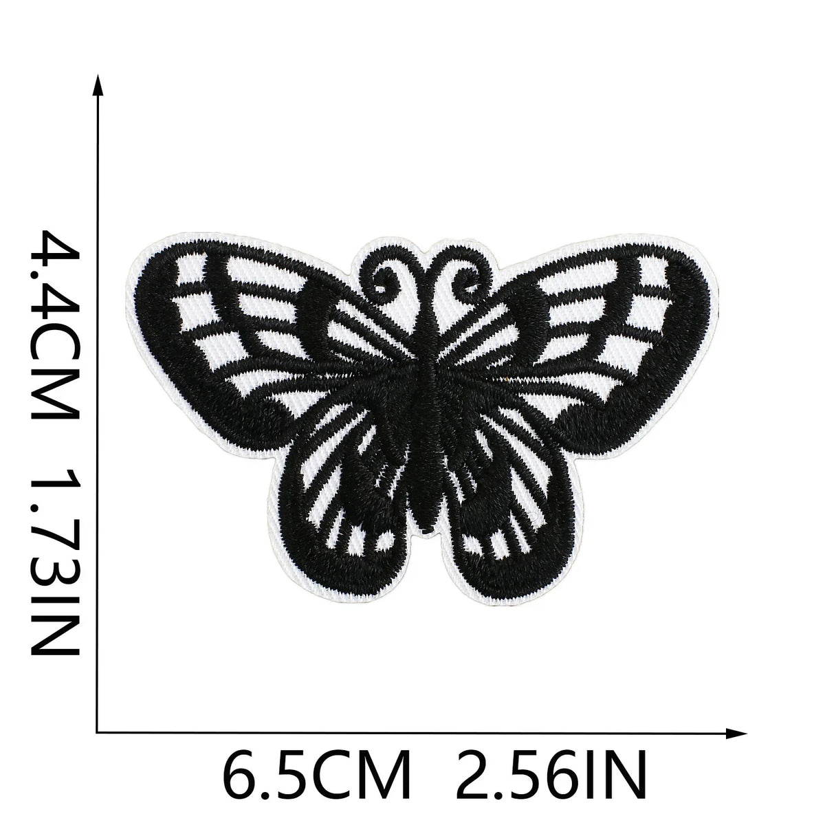 Red 3D Embroidered Iron-On Patches for Clothing & Crafts