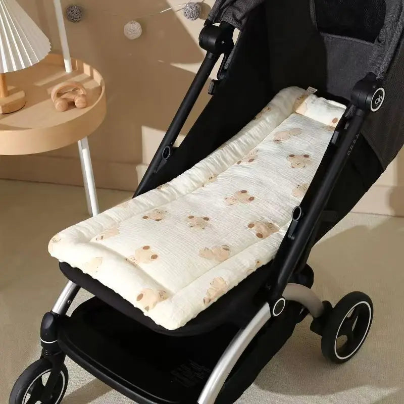 Plush Baby Stroller Seat Cushion - Soft Comfort Pad for Car Seats & Strollers
