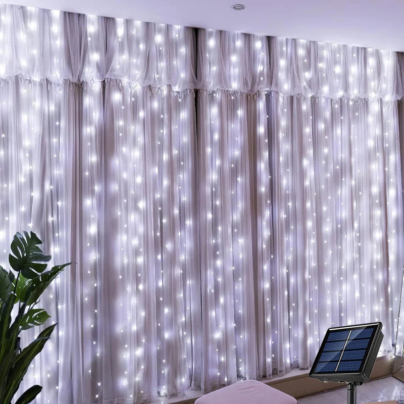 Solar LED Kupferdraht Vorhanglichter