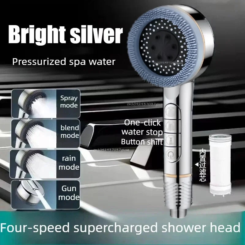 4-Mode Handheld Shower Head with Eco Filter