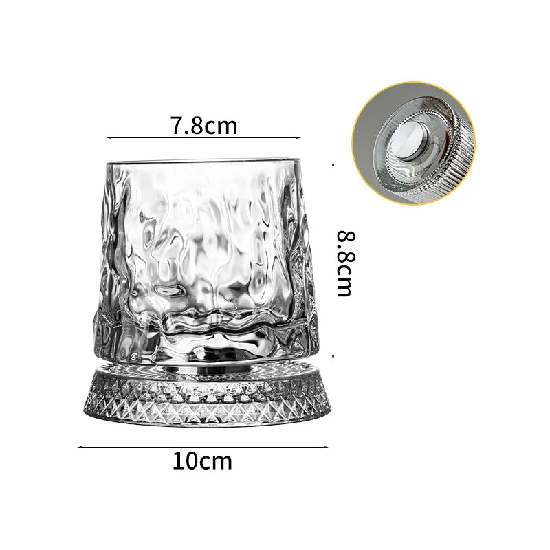 Crystal 360 Rotating Whiskey Glass