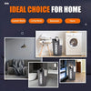 A collection of laundry baskets and a washing machine shown in various rooms for home use.