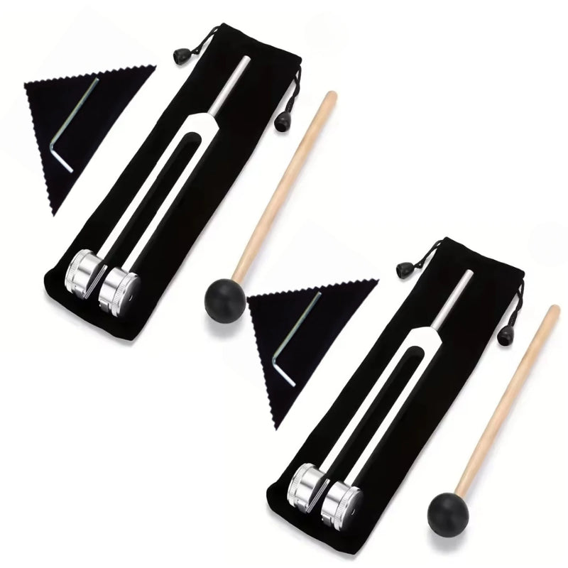 128 Hz Weighted Tuning Fork Set for Sound Therapy & Stress Relief