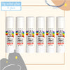 Six packs of 9g solid glue sticks for crafts paper and office use