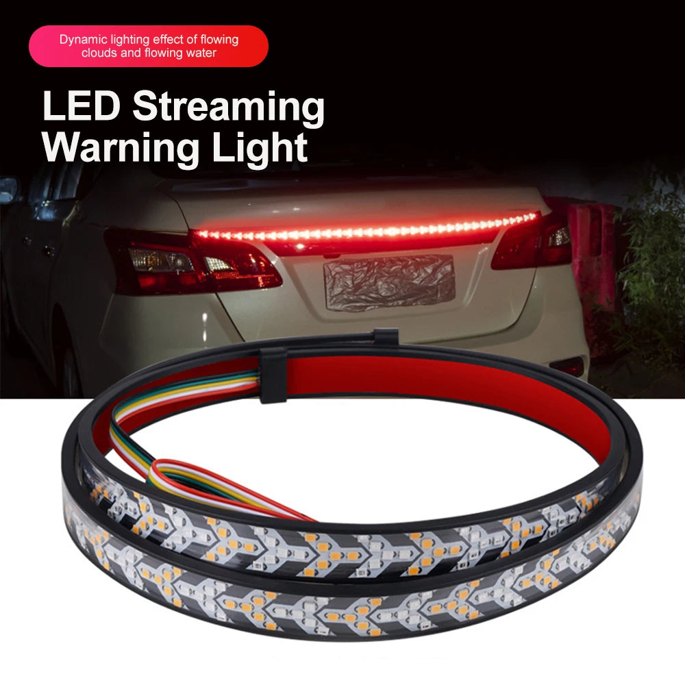 Flexible LED streaming warning light bar designed for vehicle taillights