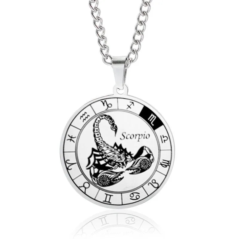 Collier Constellation du Zodiaque en Acier Inoxydable