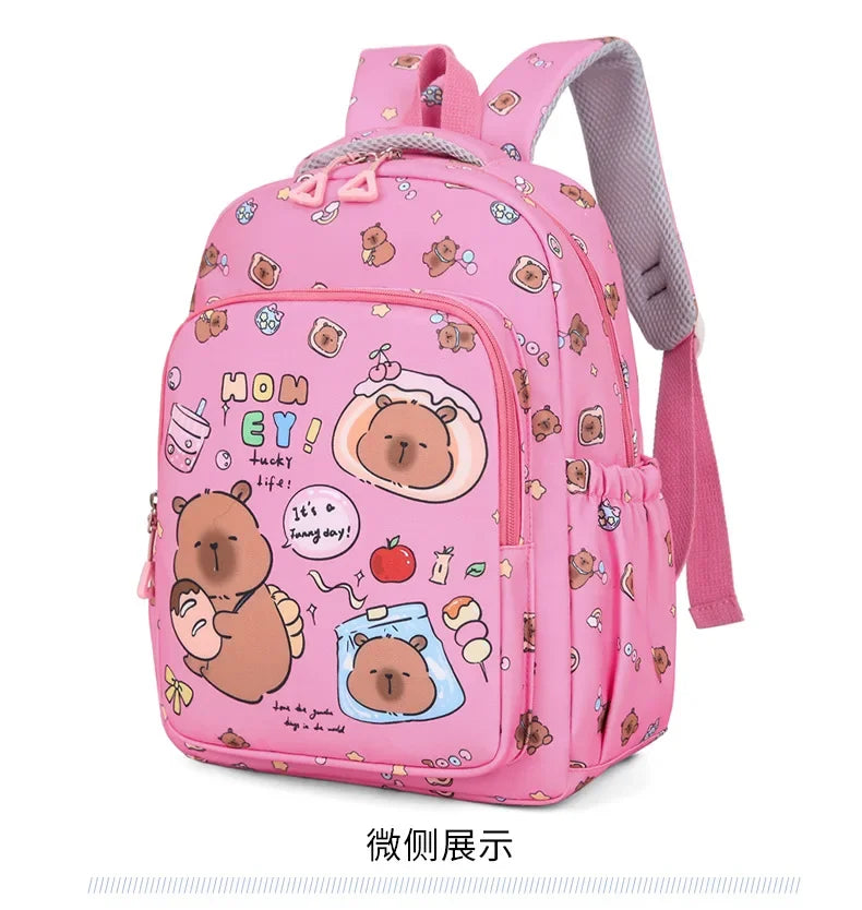 Capybara Cartoon Backpack Set for Kids
