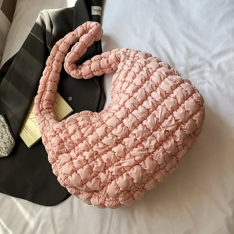 Pleated Plaid Crossbody Bag