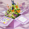 Tarjeta de Cumpleaños 3D con Diseño Floral y Mariposas