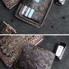 Handcrafted Cowhide Leather Card Wallet with Coin Pocket