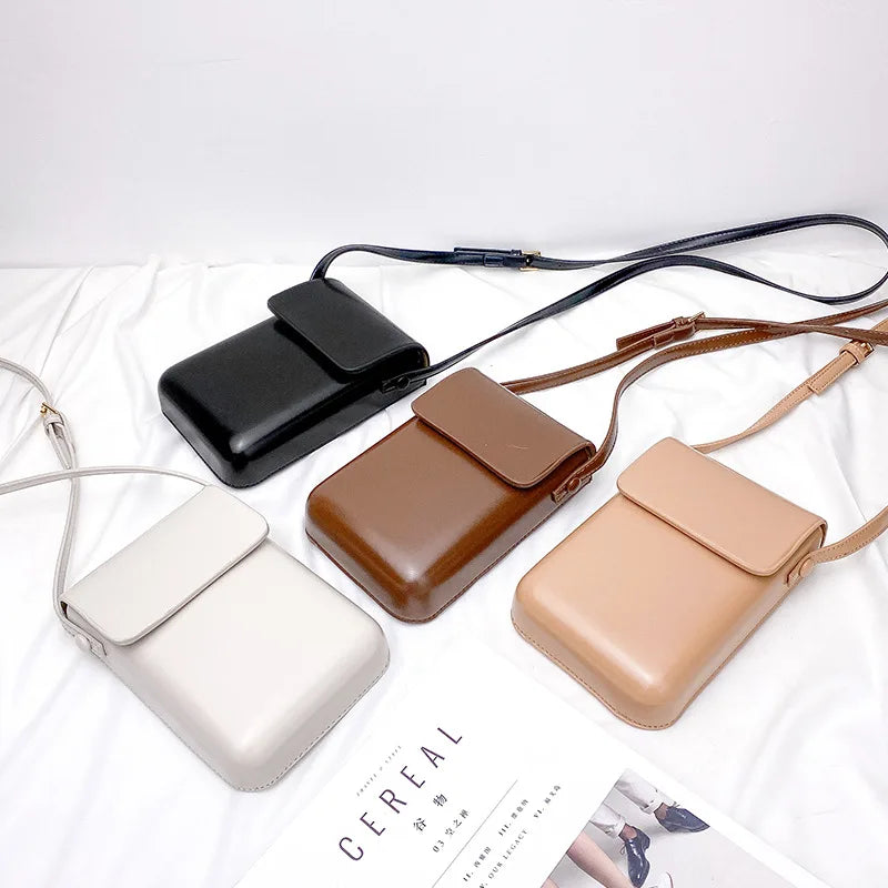Bolso Bandolera de Piel Microfibra Vintage