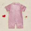 Satin Baby Pajama Jumpsuit with Button-Up Front