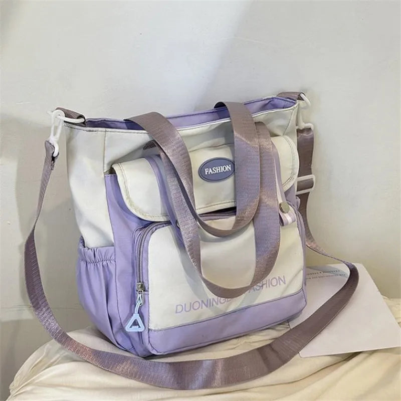 Everyday Nylon Tote Bag with Crossbody Strap