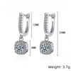 Boucles d'oreilles créoles Moissanite en Argent Sterling
