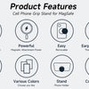 Magnetic Phone Grip and Stand with Silicone Cover