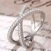 Bague en Forme de Croix avec Zircon Cubique