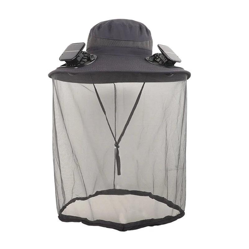 Gorro con ventilador solar y protección solar UPF 50+