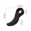 A black heavy-duty control arm pry tool with dimensions marked.