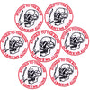 Ten embroidered iron-on patches featuring skulls saying Stone to the bone so leave me alone