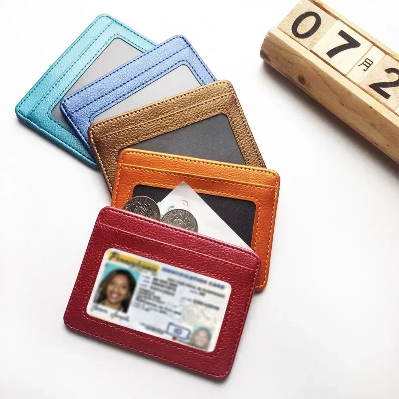 Slim PU Leather Wallet with Multiple Card Slots