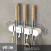 Wall-Mounted Mop and Broom Holder with Adhesive Mount