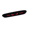 Black brake light sticker with red devil eye design for cars