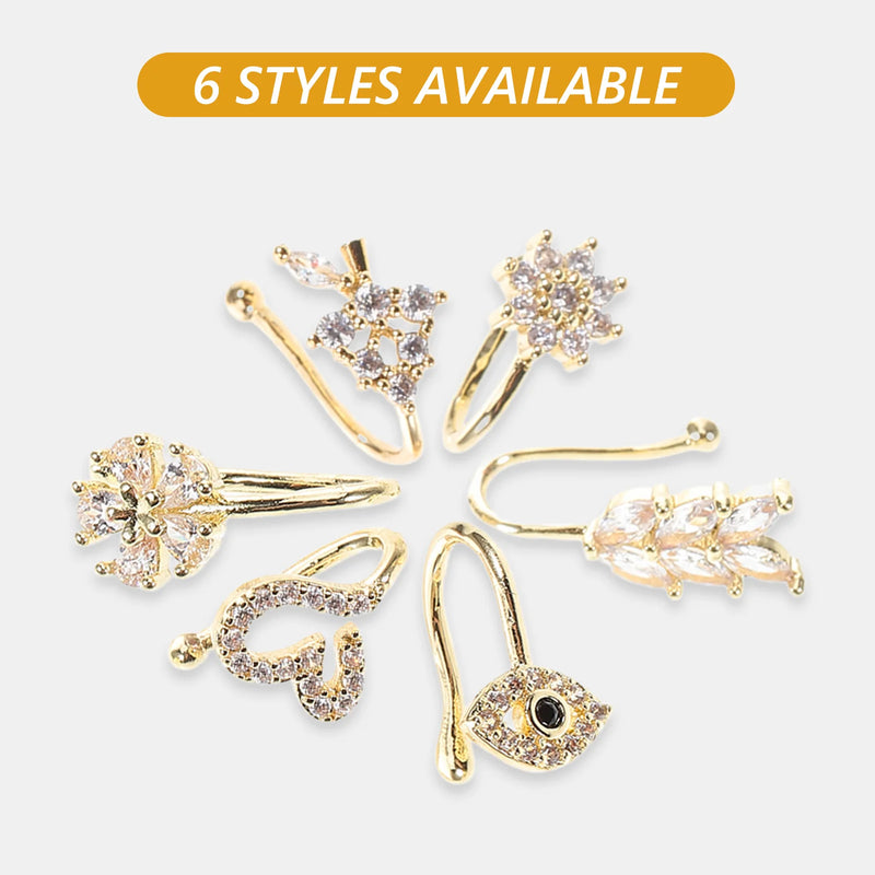 6-Piece Non-Piercing Nose Cuff Set
