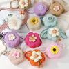 Floral Woven Straw Crossbody Bag