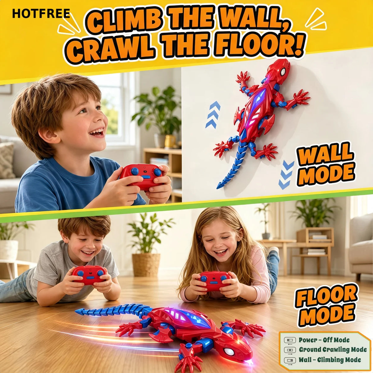 Remote Control Wall-Climbing Gecko Toy