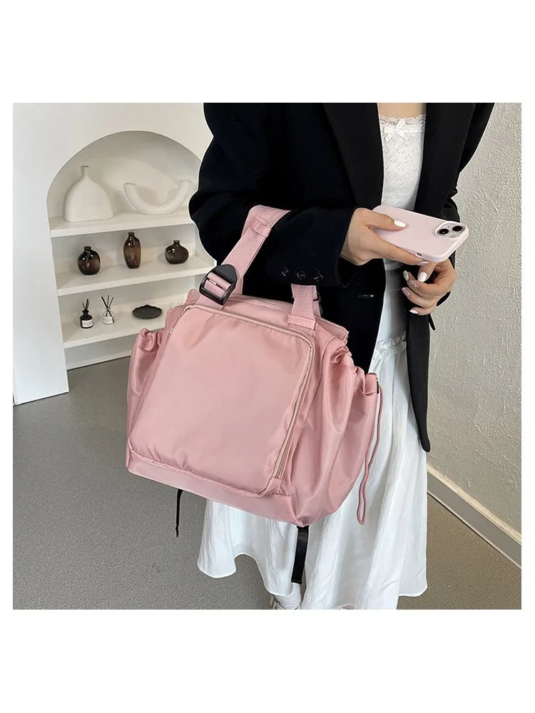 Versatile Nylon Shoulder Bag with Large Capacity